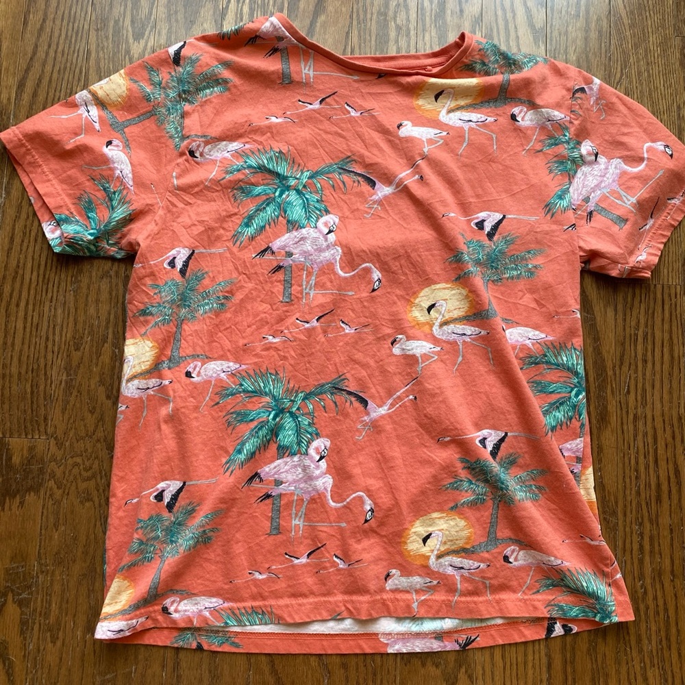 Mens Flamingo Print T Shirt